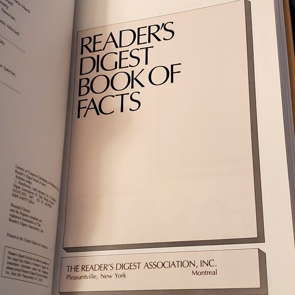 Readers Digest Book of Facts Essential & Intriguing Information 1987 HC Vtg - Picture 6 of 9
